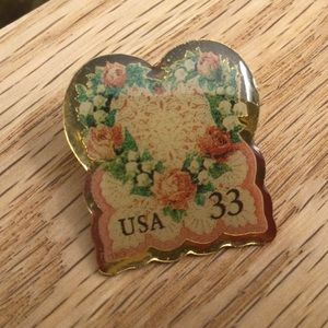 1999 USPS Valentines Stamp Pin